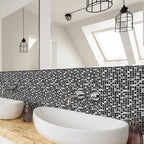 Black Mosaic Creative Tile Stickers