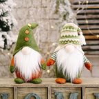 Christmas Green Faceless Old Man Elf Figurine