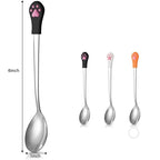 Stainless Steel Spoon for Food with Cat Claws