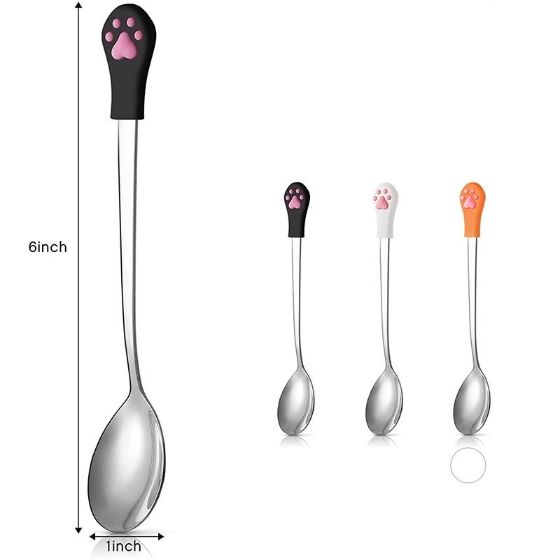 Stainless Steel Spoon for Food with Cat Claws