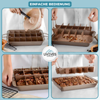 Non-Stick Baking Pan with Divider | 18 Perfect Portions | Even Heat Distribution | CookieCraft
