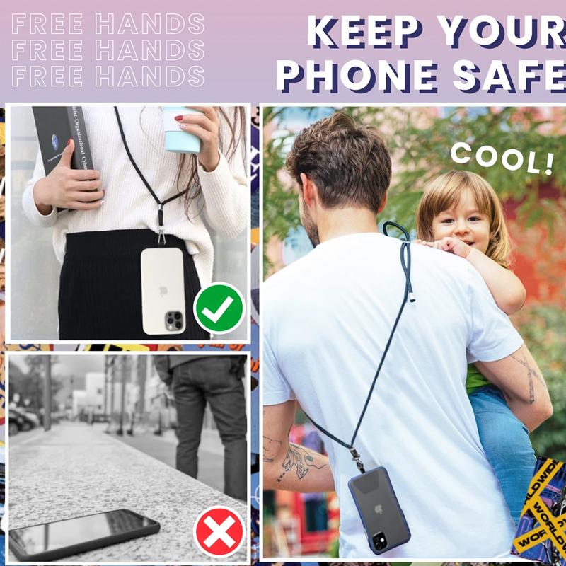 Universal detachable mobile phone nylon strap