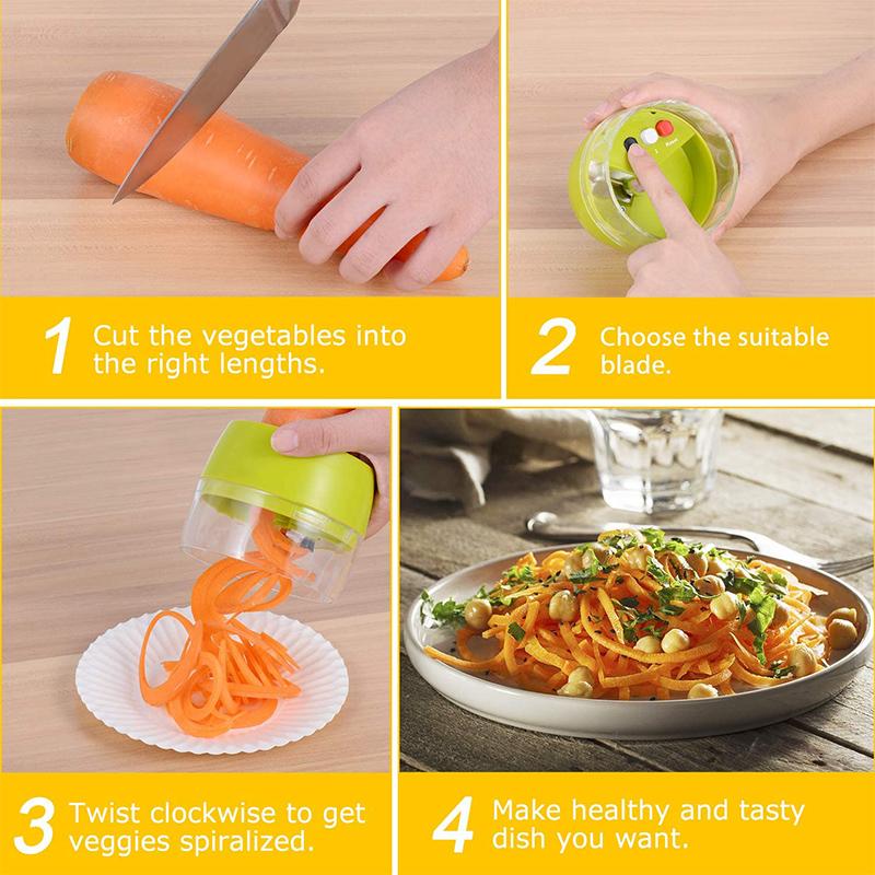 Handheld Spiral Cutter Vegetable Slicer