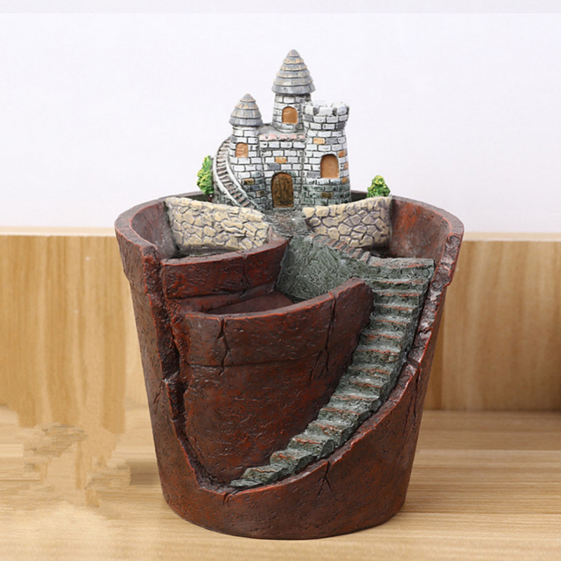Succulent decorative flower pot for mini garden – Bonsai planting pot for micro landscape and garden