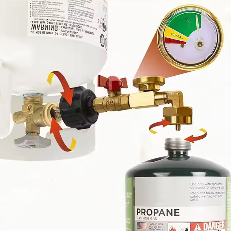 Highly Rated Propane Refill Elbow Adapter with Tank Indicator