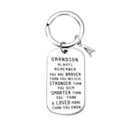 To my grandchild grandson granddaughter son daughter gift inscription keychain