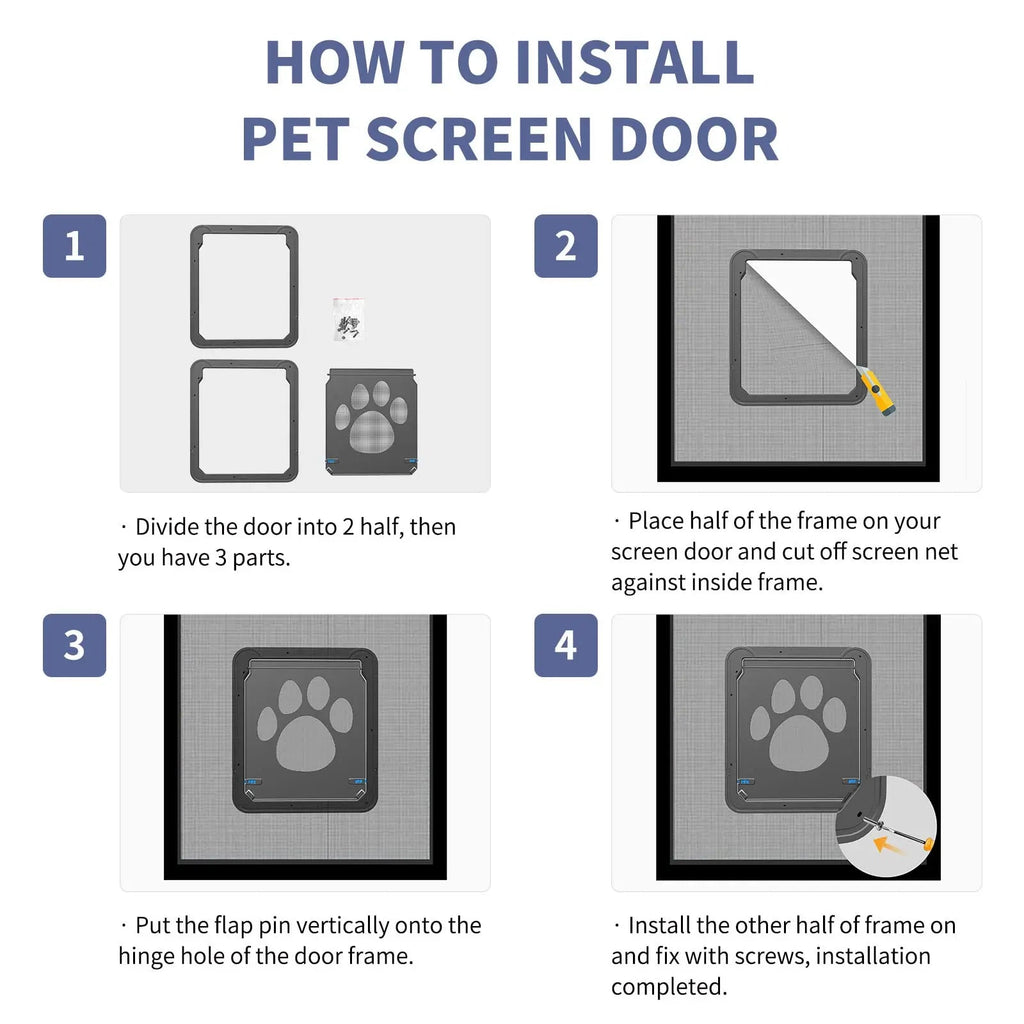 Magnetic Locking Cat and Dog Door