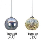 Fireworks Sphere – Silver – Includes 12W LED Warm Light - Dia 25cm