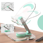 Folding transparent acrylic tablet stand