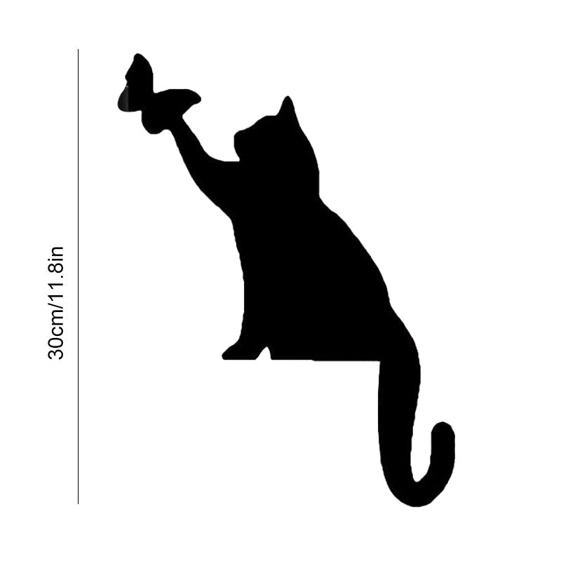 Black Cat Door Corner Sign Decoration