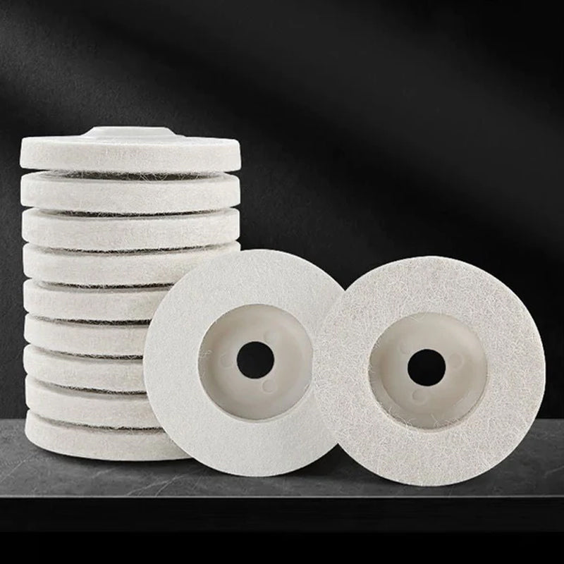 Wool polishing disc