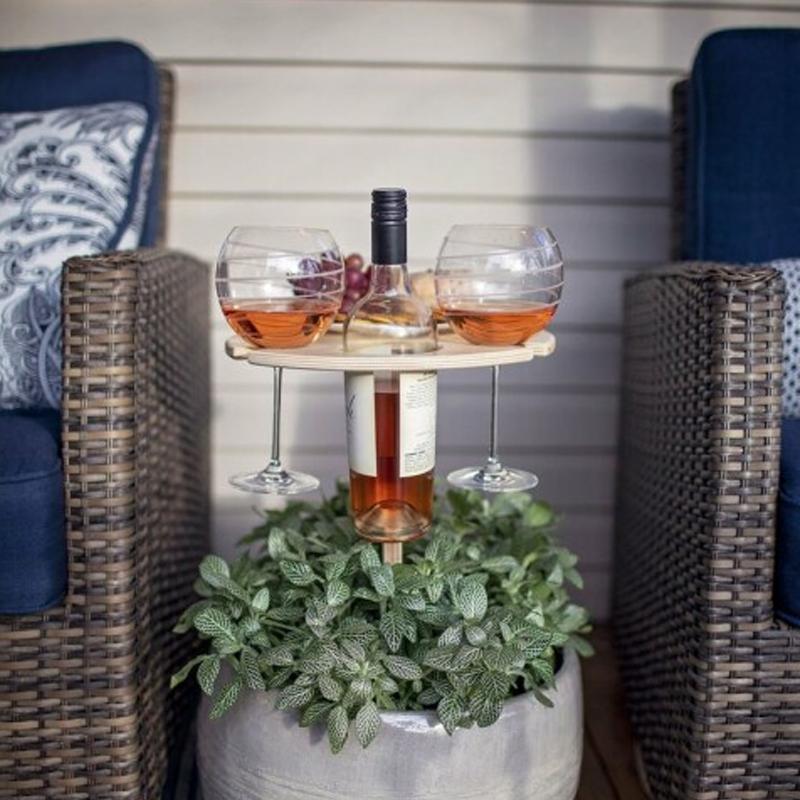 Outdoors portable DIY wine table