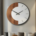 Large Wall Clock Made of Natural Wood