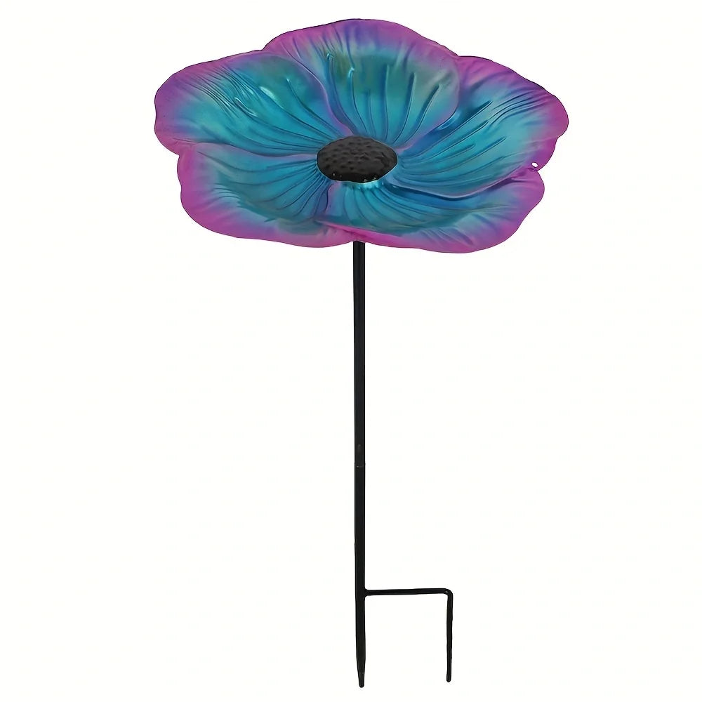 Flower Shaped Bird Feeder and Bird Bath for Garden