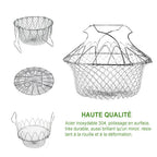 Chef Frying Basket Foldable Made of Stainless Steel