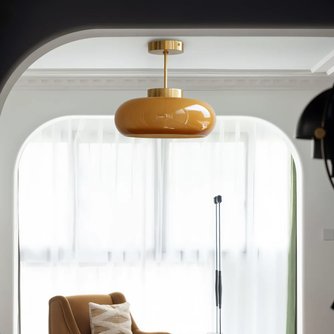 Vintage Yellow Ceiling Lamp