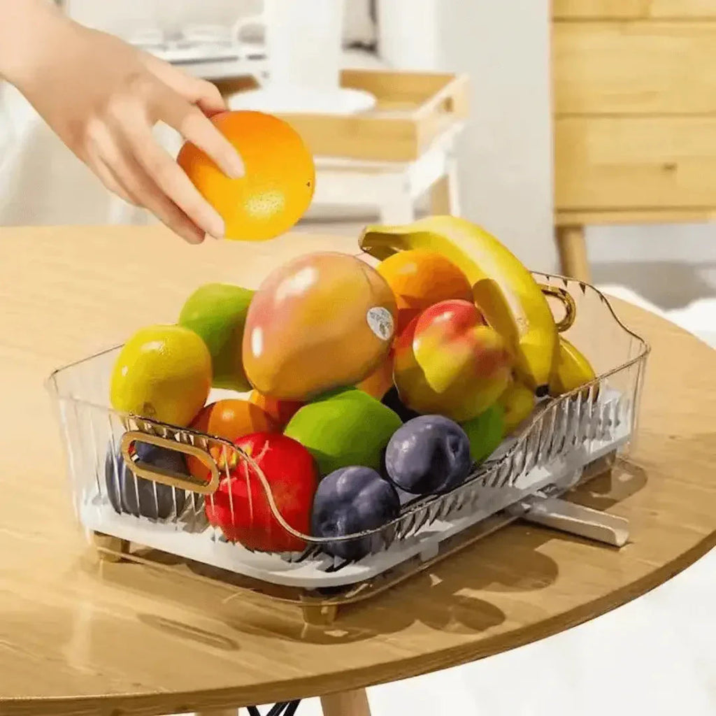 Dish Drying Rack with Drainage System, Detachable Drip Tray and Compact Design