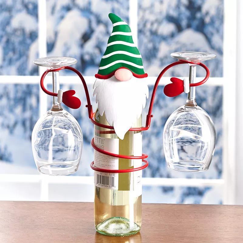 Holiday Wine Bottle & Glass Holders