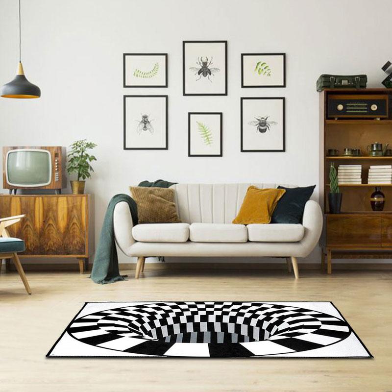 Rug with optical illusion