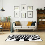Rug with optical illusion