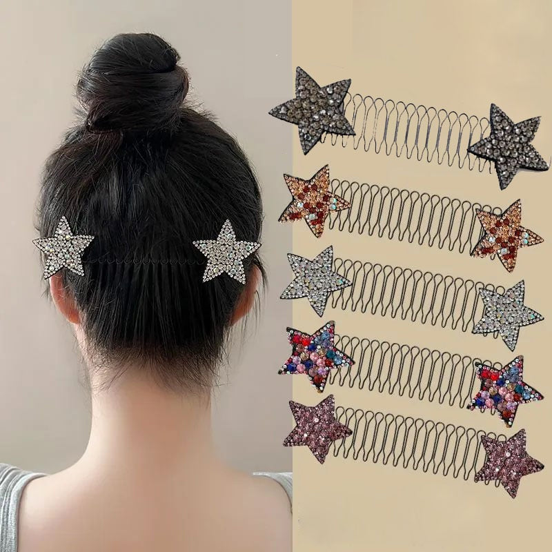Rhinestone Star Hair Comb Set (5 pieces)