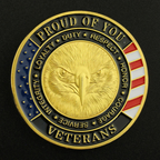 Veterans Day Coin Set Gold Silver Plated Military Challenge Coins Gift