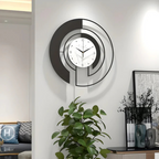 Arch | Large Black Wall Clock Modern 46x46 cm