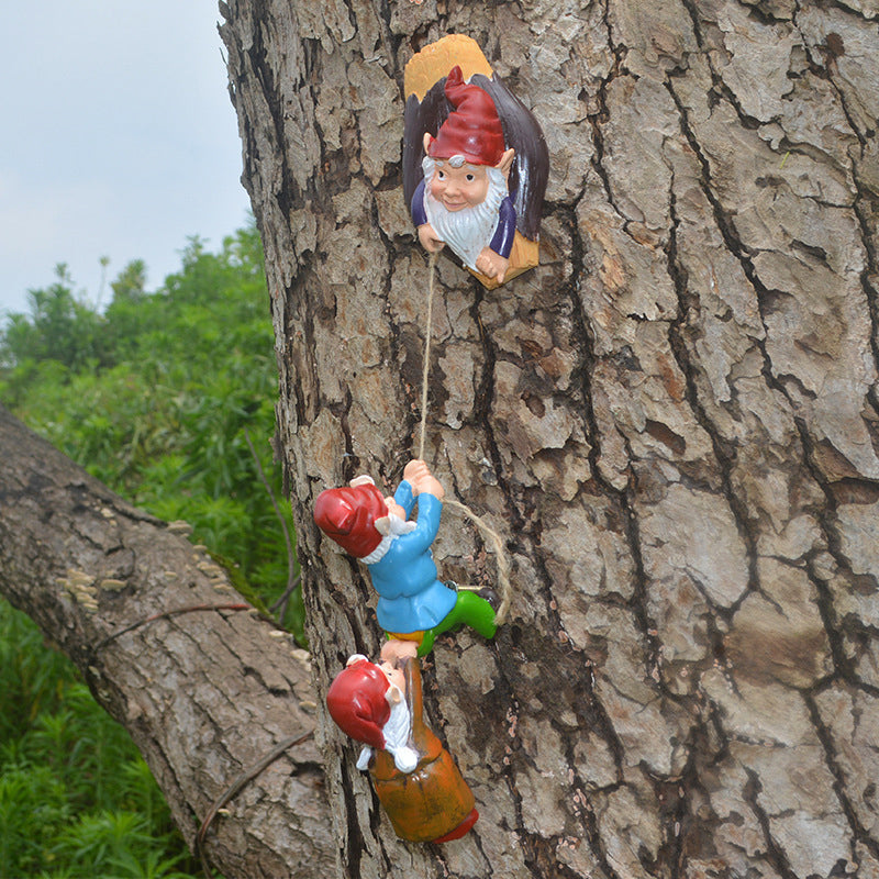 Gnome Climbing Ornament