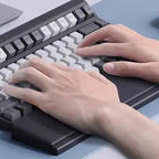 Keyboard wrist rest with desk divider box