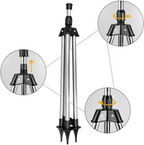 Rotating Tripod Garden Sprinkler with Adjustable Watering Coverage