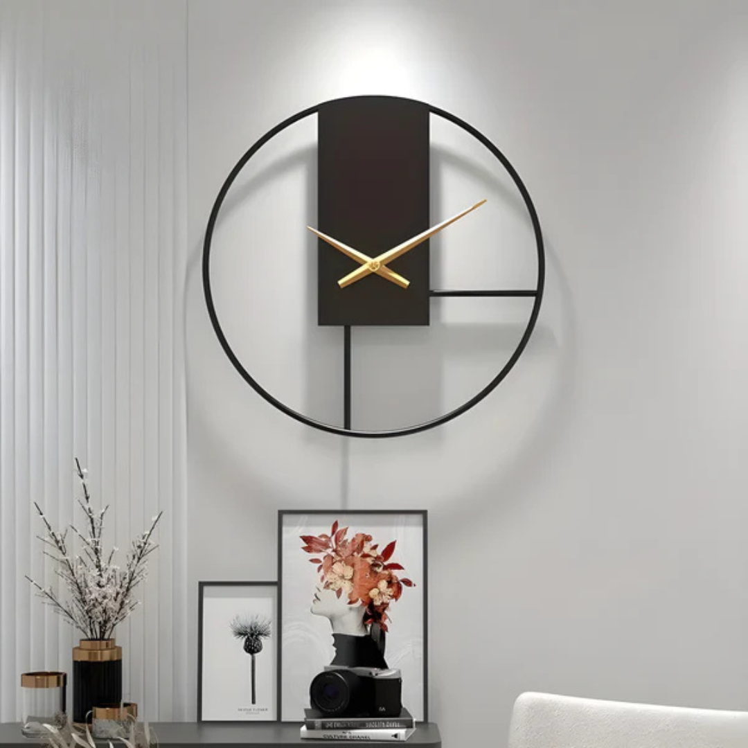 Aurum | Large Wall Clock Modern Black 40 cm Minimalistic