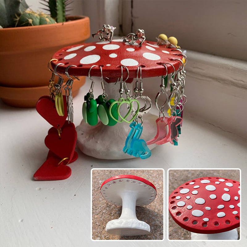 Cute Mushroom Earrings Holder