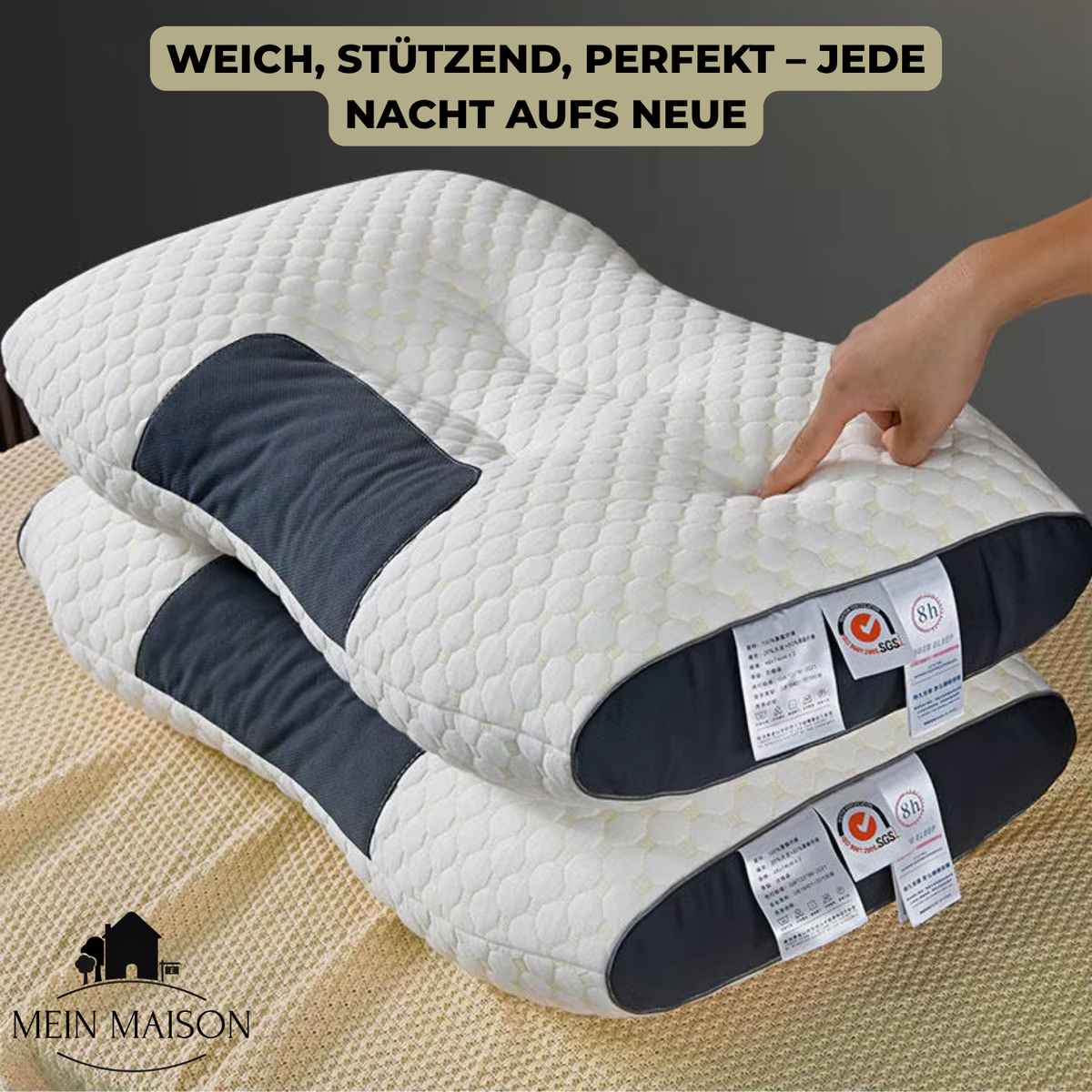 Ergonomic Neck Pillow Memory Foam Breathable Contour