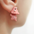 Cute Animal Bite Earrings, 1 Pair