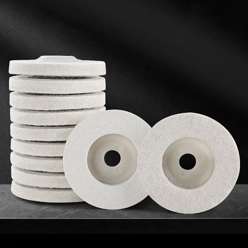 Polishing disc made of wool