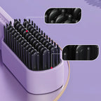 Portable negative ion hair straightener comb