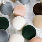 Velvet Christmas Ornaments. 12 pcs
