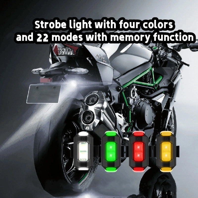 4 Colors LED Airplane Strobe Lights & USB Charging