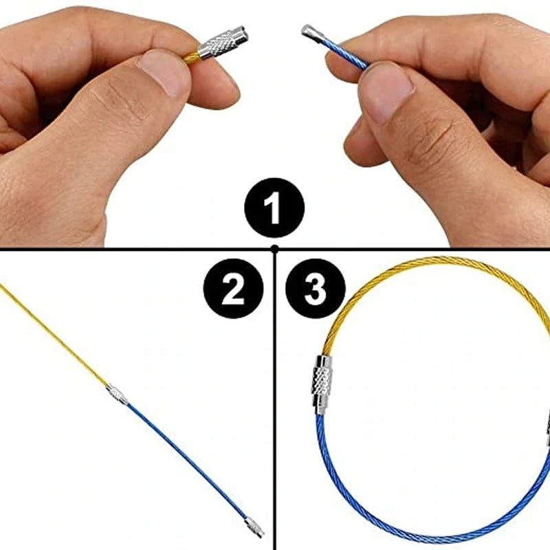 Creative Colors Steel Wire Lock, 20 pieces