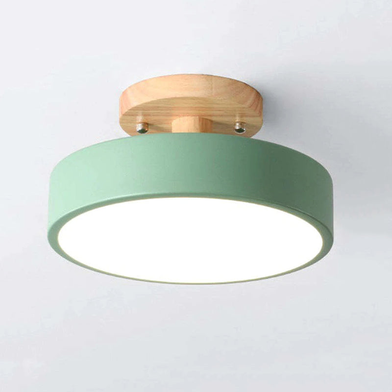 Modern LED ceiling light made of wood – Quinn ceiling lamp for living room, hallway, bedroom and dining room