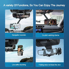 Multifunctional 360 Rotatable Car Rearview Mirror Phone Holder