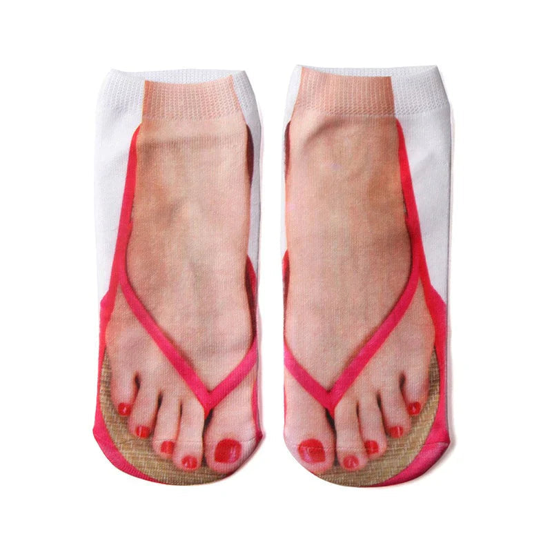 Socks with nail print