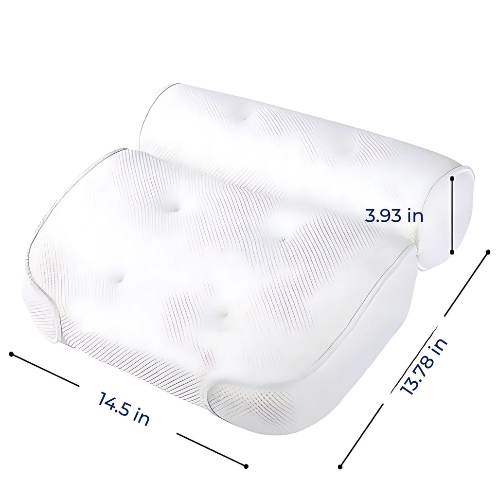 SoakEase Bath Pillow – Neck & Head Support – Non-Slip Cushion – Enhances Relaxation – Fits All Bathtubs – Soft & Comfortable