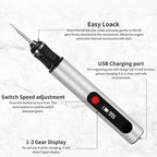 DIY Engraving Pen for Artists, Rechargeable Precision Tool for 50+ Surfaces with 30 Bits and Mastery Guide