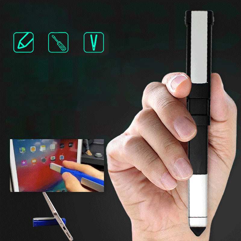 Pencil-shaped phone holder with screwdriver sets