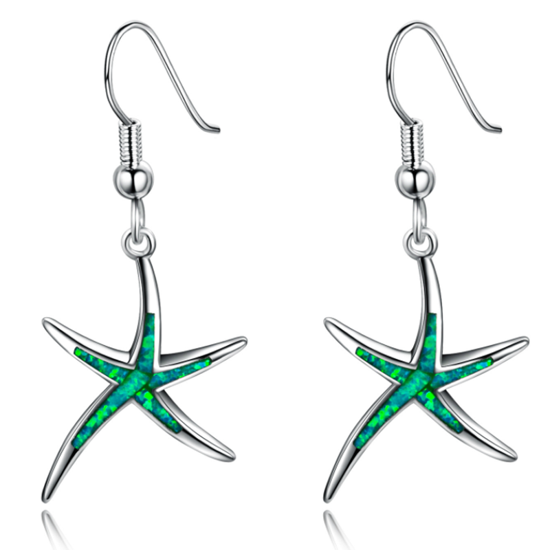 Starfish Earrings with Rings