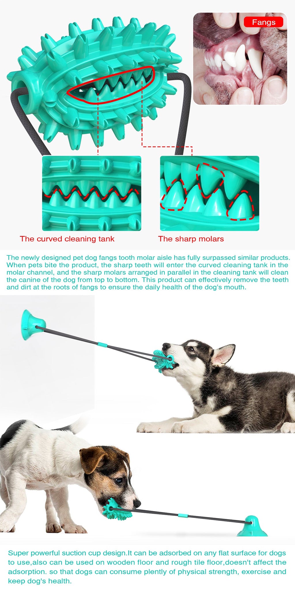 Single Suction Cup Cactus Chew Ball for Dogs