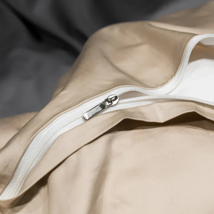 Satin Cotton Embroidered Bedding Set - Luxora