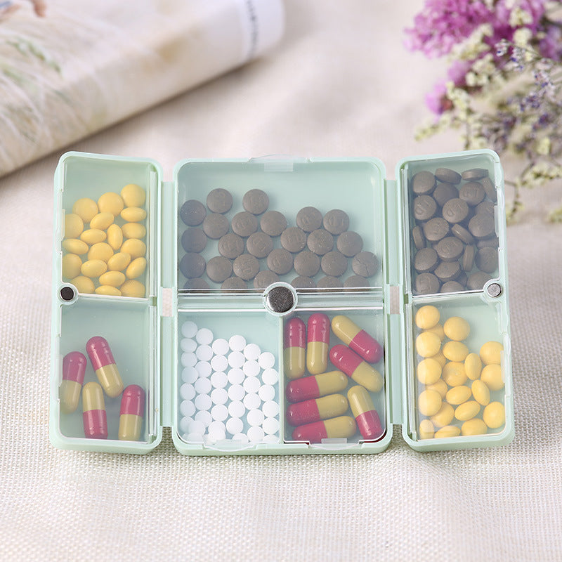 7 Compartments Portable Medication Organizer