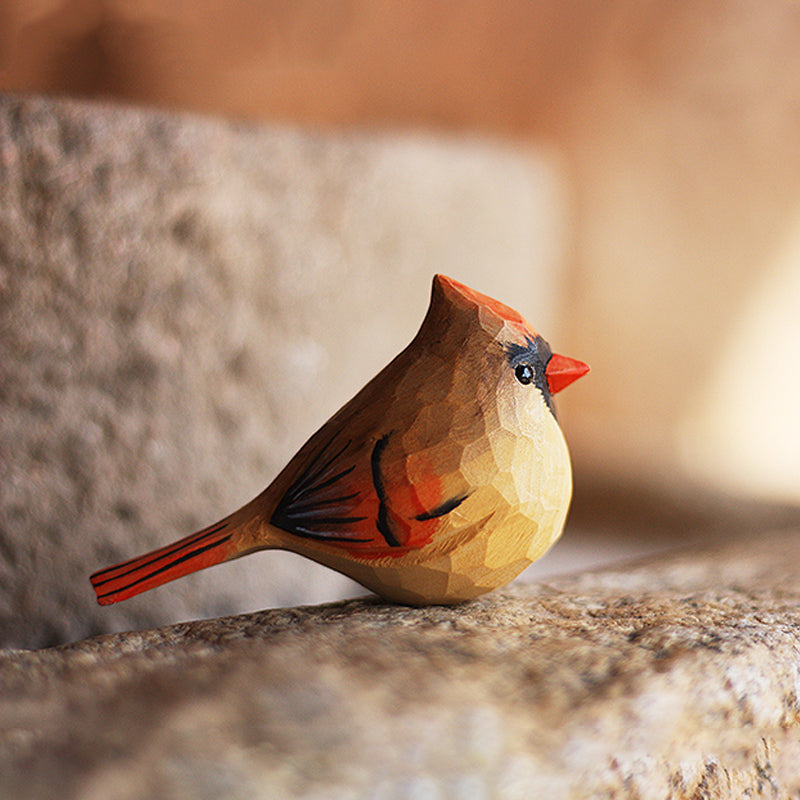 Cardinal Hand Wood Carving